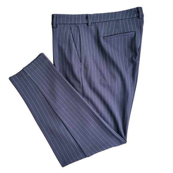 Liverpool Women’s Pinstripe Navy Blue Stretch Pants Size 14/32 - Picture 2 of 12